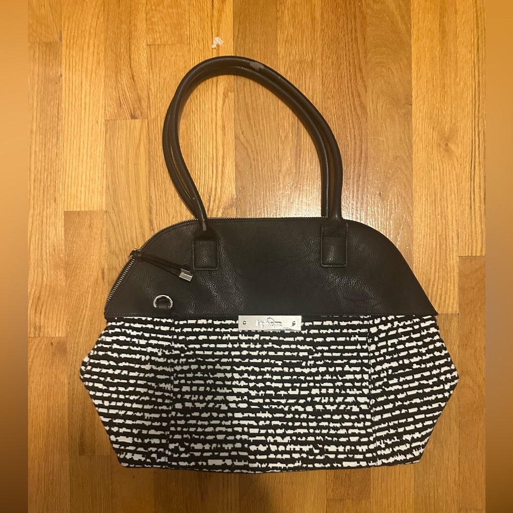 KIPLING Black and White Women's Shoulder Bag